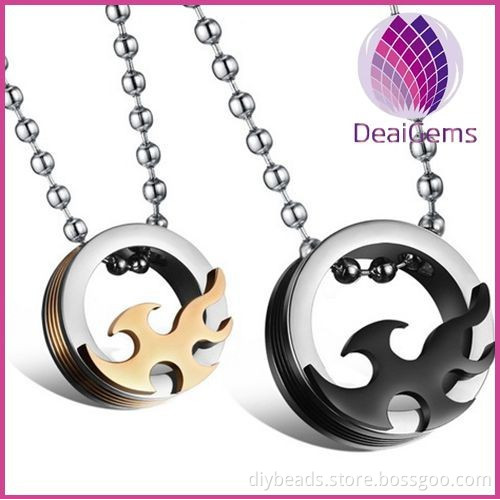 2015 latest design stainless steel couple pendant with birds